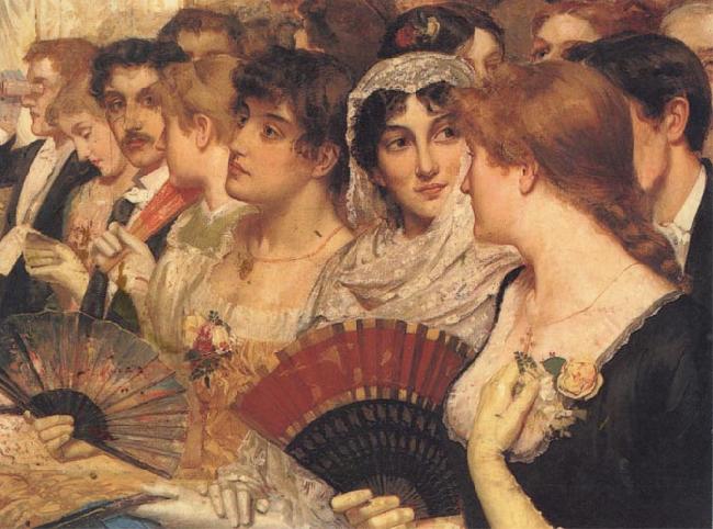 William Holyoake Inthe Front Row at the Opera oil painting picture